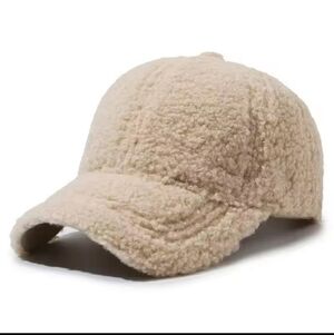 New Unisex Faux Lamb Wool Cozy Beige Baseball trucker Cap hat Teddy